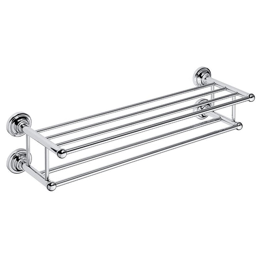 Double towel rail with suspension VINTAGE CHROME, 665 mm