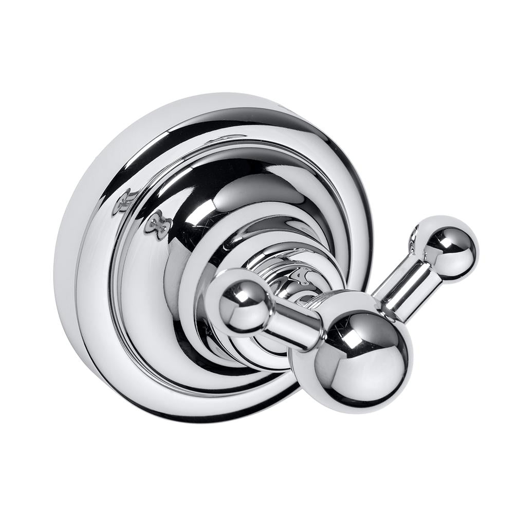 Hook double VINTAGE CHROME