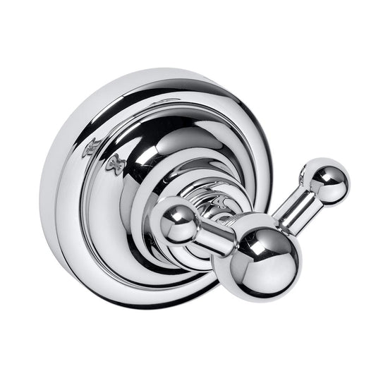 Hook double VINTAGE CHROME