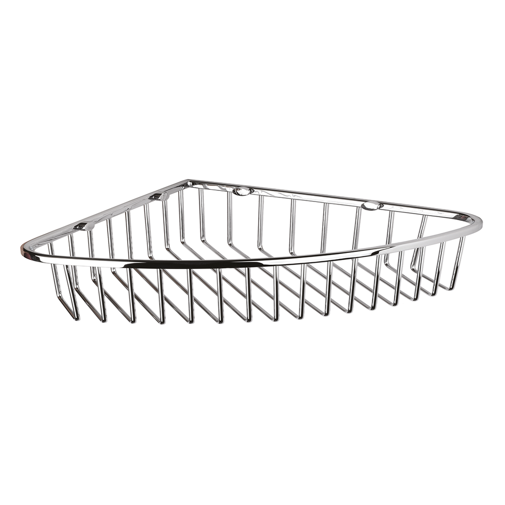 Rohová drátěná sprchová police A