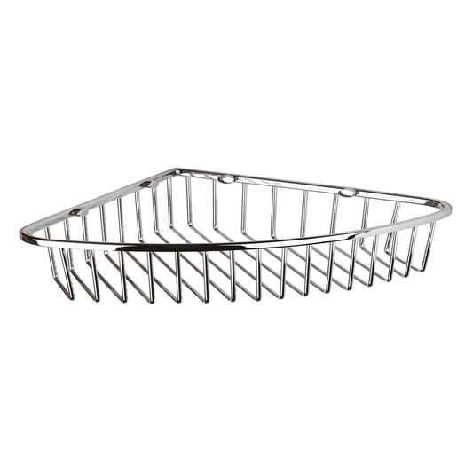 Rohová drátěná sprchová police A