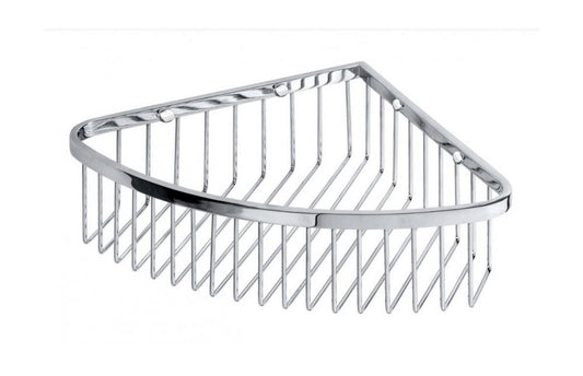 Rohová drátěná sprchová police B