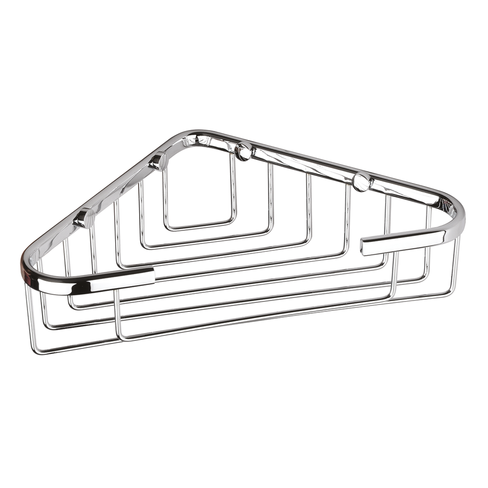 Rohová drátěná sprchová police F