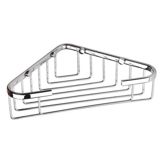 Rohová drátěná sprchová police F