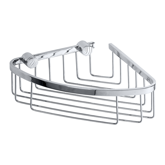 Rohová drátěná sprchová police C