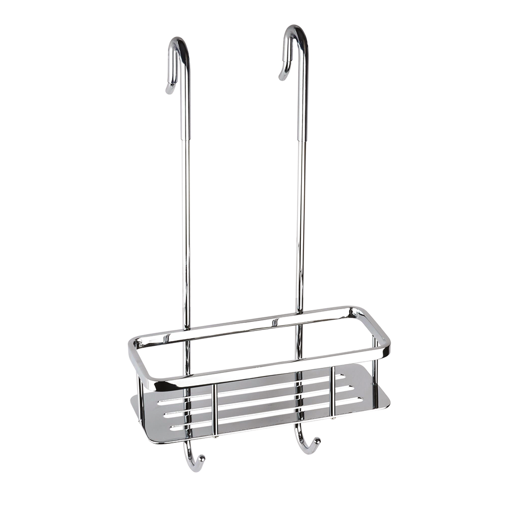 Hanging wire shower shelf