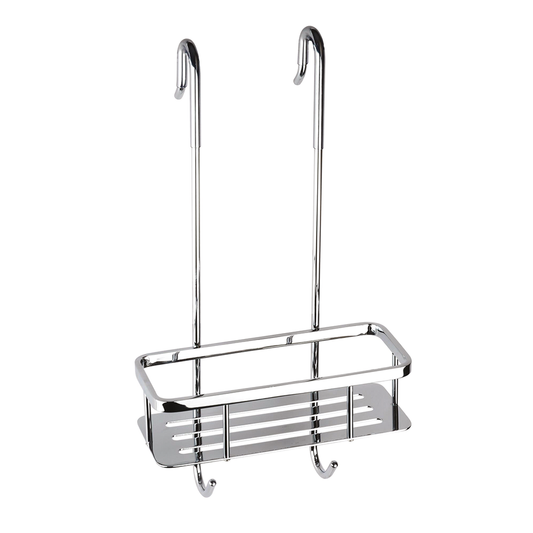 Hanging wire shower shelf