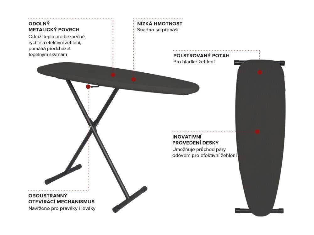Ironing board Oxford, dark grey