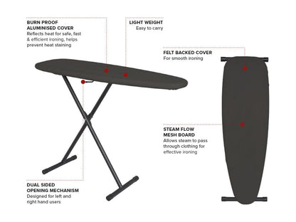 Ironing board Oxford, dark grey