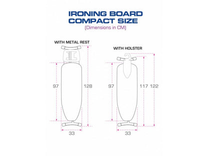 EMBERTON MOULTON ironing board, gray