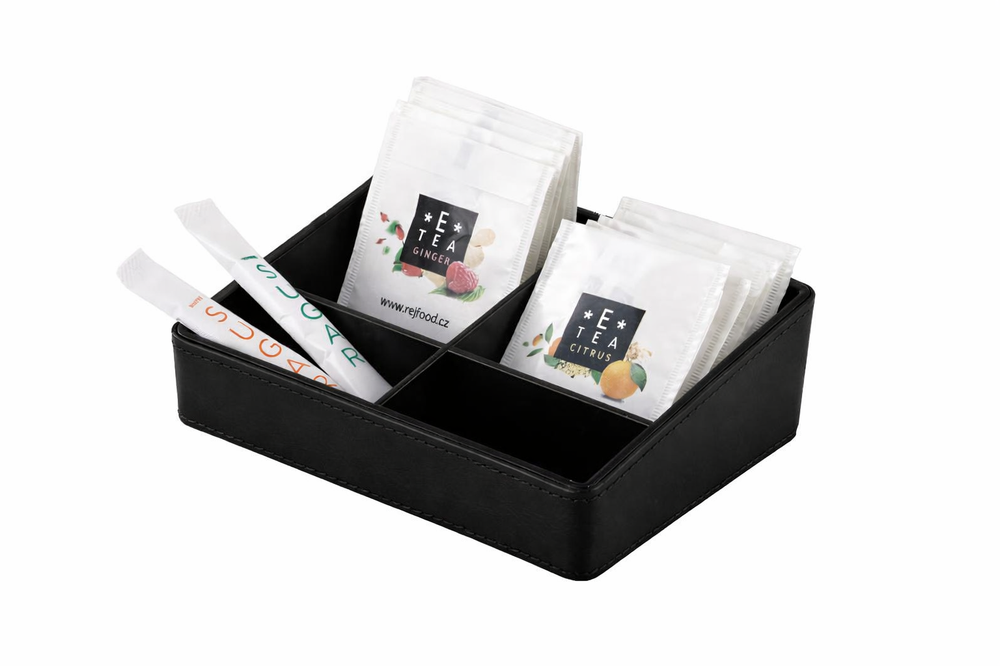 Aufbewahrungsbox ALDA Noble Leather, schwarz