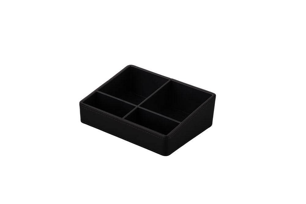 Aufbewahrungsbox ALDA Noble Leather, schwarz