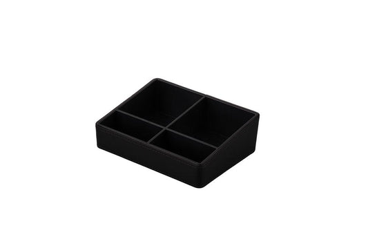 Aufbewahrungsbox ALDA Noble Leather, schwarz