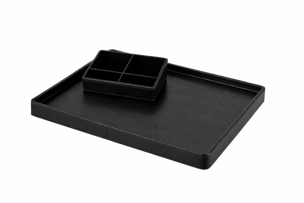 Tablett ALDA Noble Leather, schwarz