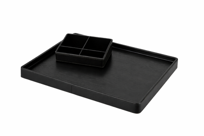 Tablett ALDA Noble Leather, schwarz