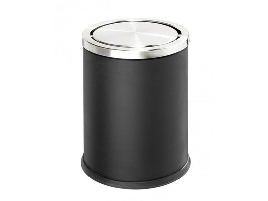 Pokojový koš, kulatý, s víkem, antracit, 8 l