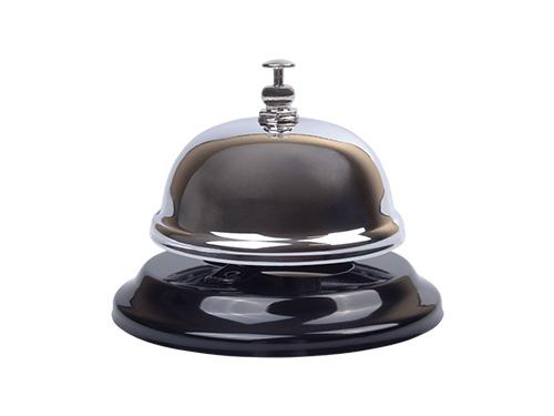 Reception bell, chrome, 85 mm