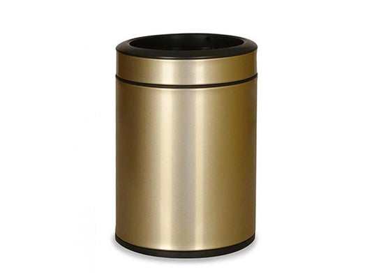 Pokojový koš, dvoustěnný, kulatý, zlatý, 6 l