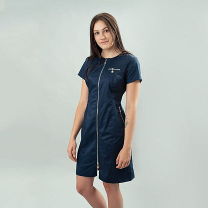 Meclo medizinisches Kleid marineblau mit Reißverschluss RITA II