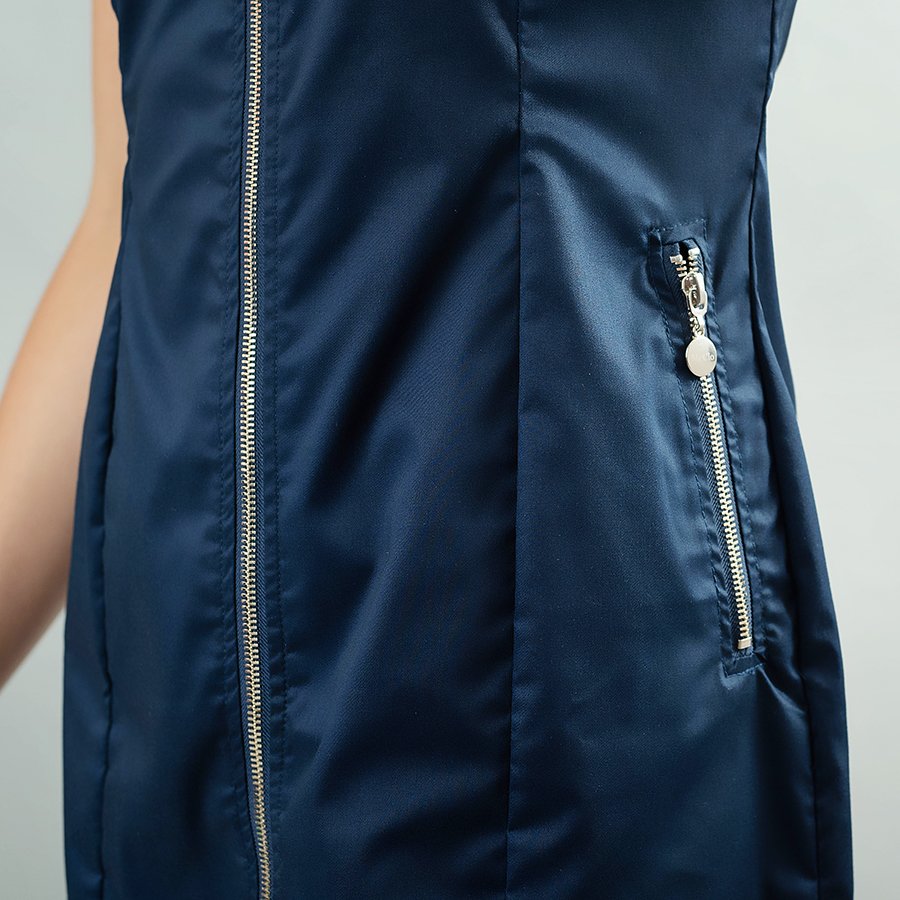 Meclo medizinisches Kleid marineblau mit Reißverschluss RITA II