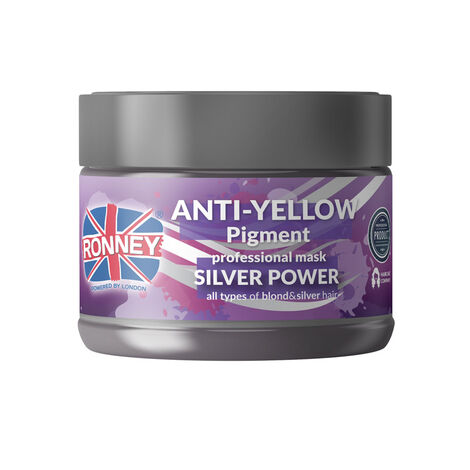 RONNEY Profesionální maska ​​SILVER POWER Anti-Yellow Pigment NO YELLOW 300 ml