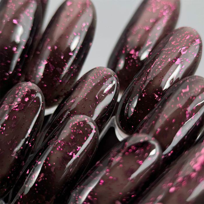 SLOWIANKA 503 Rose Flakes Fishnet gel polish 10g