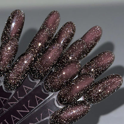 SLOWIANKA 504 Flash Silver Fishnet Gel Nagellack 10g