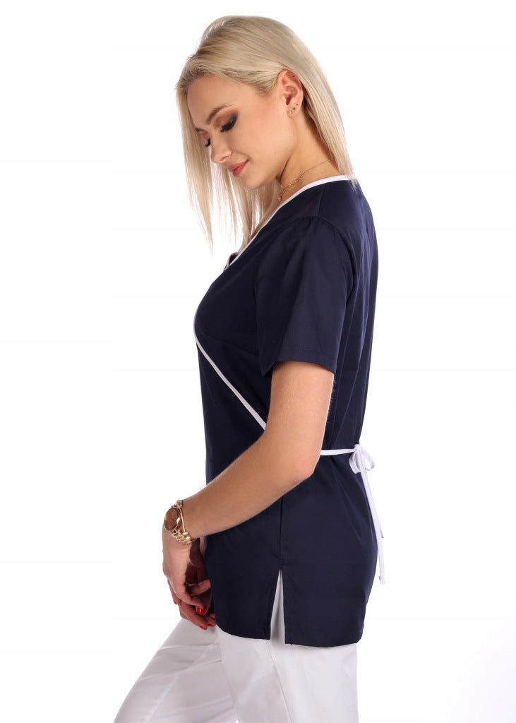 Medizinisches Set mit Besatz, Schürze für Damen