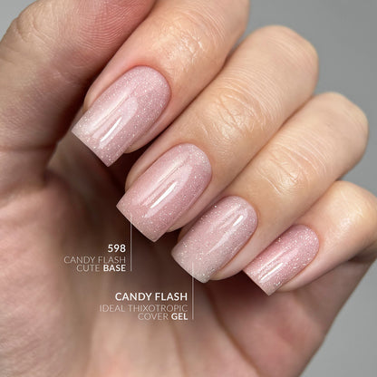 SLOWIANKA Set aus 5 Glow Top Coats, Base und 50g Gel Candy Flash