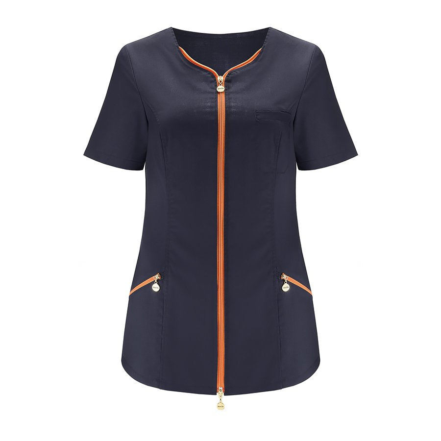 Meclo dunkelblaue Damen-Medizinbluse ELIZA 4