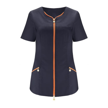 Meclo dunkelblaue Damen-Medizinbluse ELIZA 4