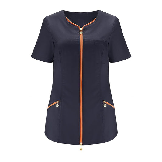 Meclo dunkelblaue Damen-Medizinbluse ELIZA 4