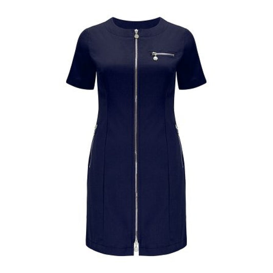 Meclo medizinisches Kleid marineblau mit Reißverschluss RITA II