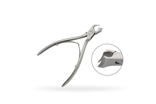 Toenail nippers front cut 1/4 moon recessed double spring - 6 mm cut - NIPPERS