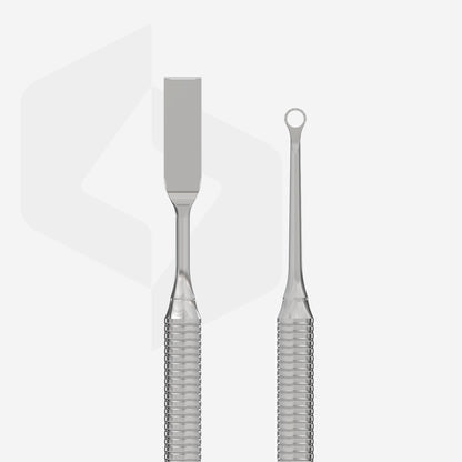 Manicure pusher EXPERT 51 TYPE 1 (straight flat and loop pusher) - STALEKS