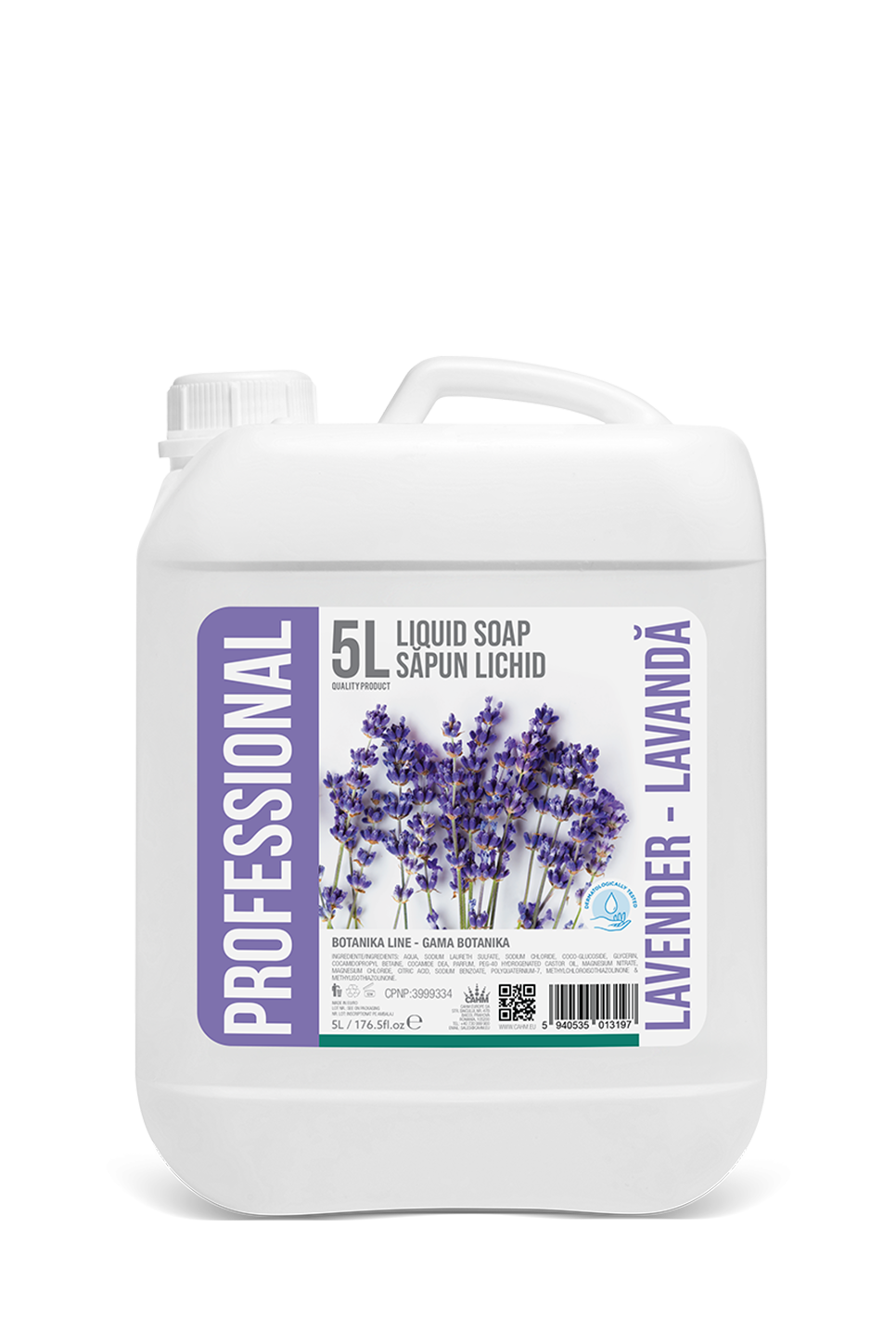 Professional Canister Liquid Soap Lavender, 5L - PROFESSIONAL BOTANIKA LAVENDER