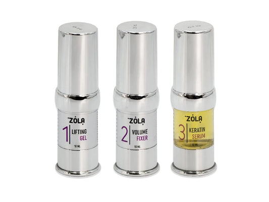 ZOLA Brow & Lash Lamination System – Set zur Augenbrauen- und Wimpernlaminierung (Silber)