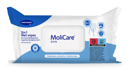 Molicare Skin Wet Wipes 3in1 50ps vel. 20x30 cm
