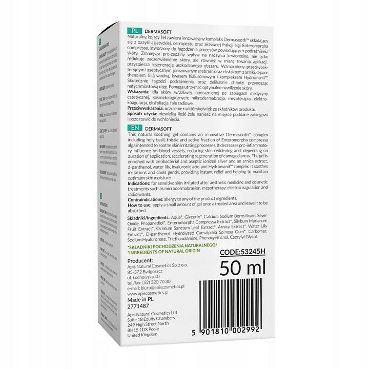Apis dermasoft intenzivně zklidňující gel po ošetření podráždění pokožky 50 ml