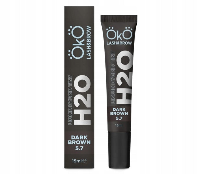 Eyebrow and eyelash dye OKO Liquid Hybrid Tint H2O 5.7 Dark Brown, 15 ml