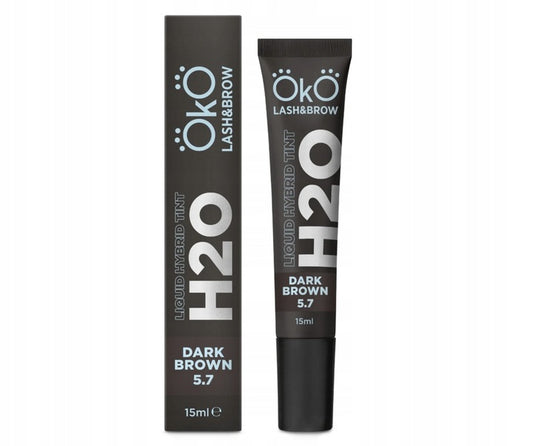 Augenbrauen- und Wimpernfärbemittel OKO Liquid Hybrid Tint H2O 5.7 Dark Brown, 15 ml