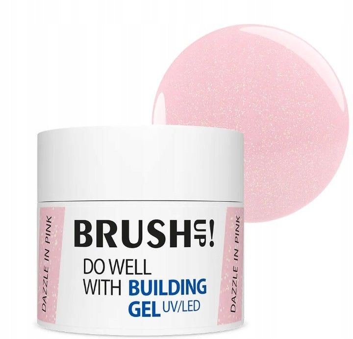 Stavební gel BrushUp! Stavební gel Dazzle In Pink 12 g