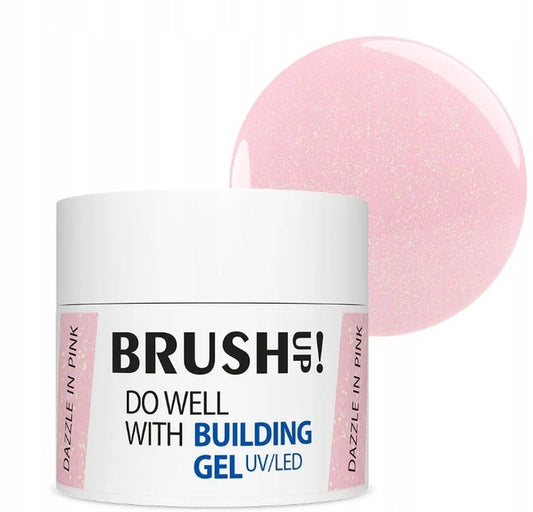 Stavební gel BrushUp! Stavební gel Dazzle In Pink 12 g