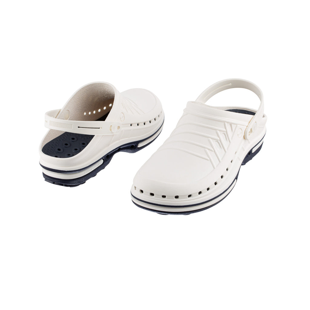 CLOG Arztclogs weiß und marineblau