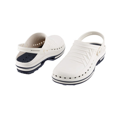 CLOG Arztclogs weiß und marineblau