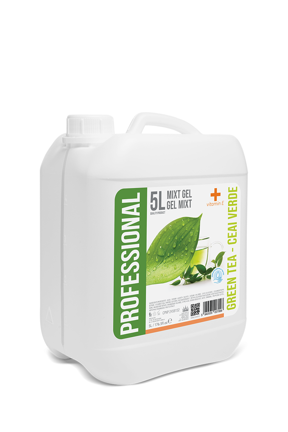 Professional  Mixt Gel Green tea + Vitamin E 5L Canister - PROFESSIONAL