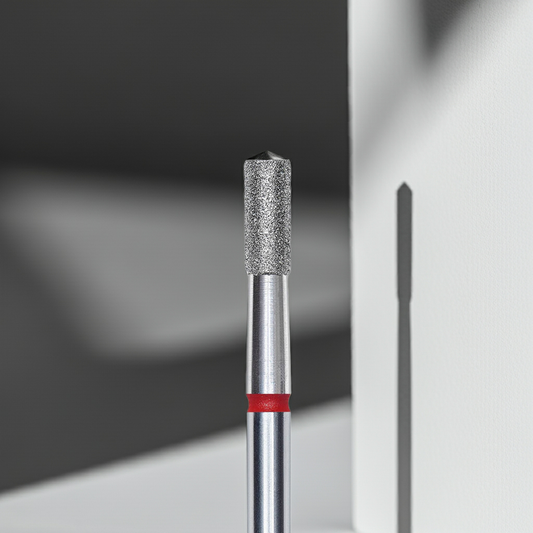Diamantový válec na hřebíky červený EXPERT průměr hlavy 2,5 mm / pracovní část 6 mm - STALEKS