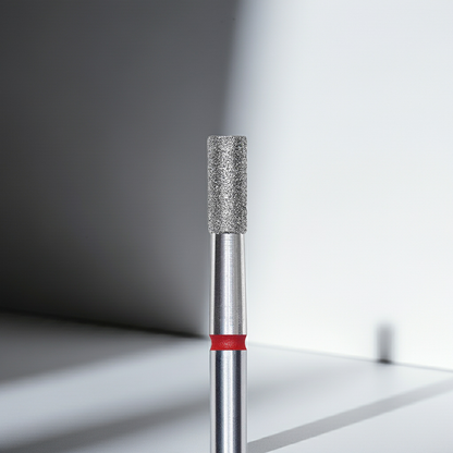 Diamantový válec na hřebíky červený EXPERT průměr hlavy 2,5 mm / pracovní část 6 mm - STALEKS