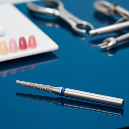 Diamantový vrták na nehty frustum blue EXPERT průměr hlavy 1,6 mm / pracovní část 10 mm - STALEKS