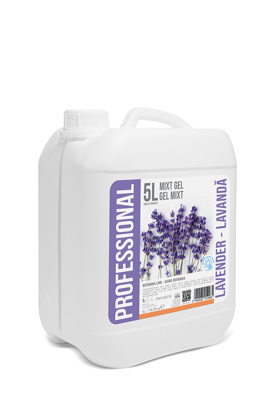 Professional Canister Mixt Gel, Lavender, 5L - PROFESSIONAL BOTANIKA LAVENDER